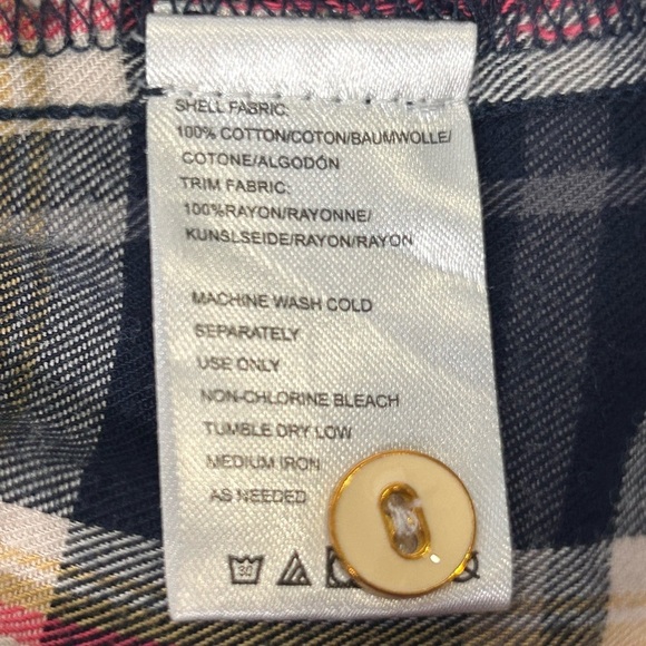 Anthropologie Isabella Sinclair Abilene Plaid Ruffled Henley - Picture 6 of 11